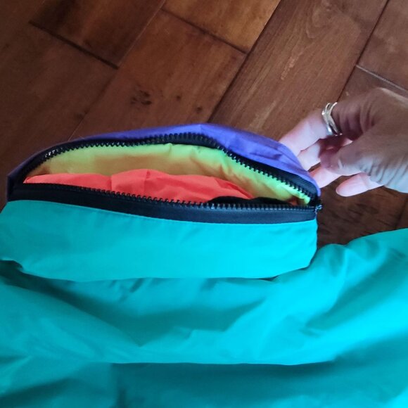 Retro St Moritz Ski Team Color Block Ski Jacket Size XL 80s Purple Orange Green - Picture 8 of 10